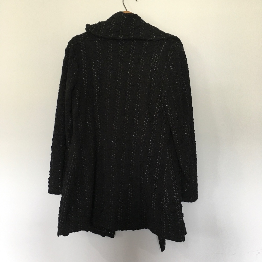 Samuel Dong Black Jacket Small Textured Coat - image 3